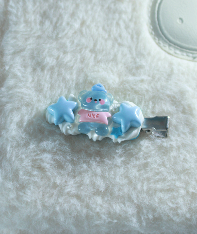 Barrette Bleu Cute