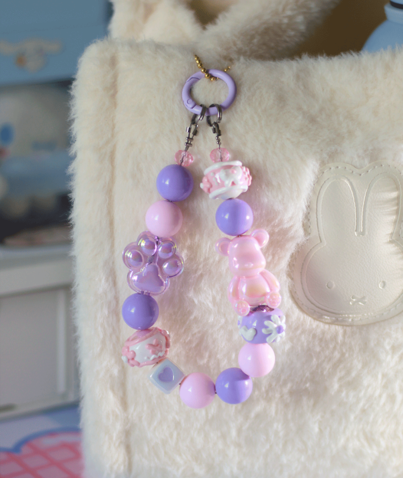 Fantaisie Rose-Violet Bracelet Téléphone